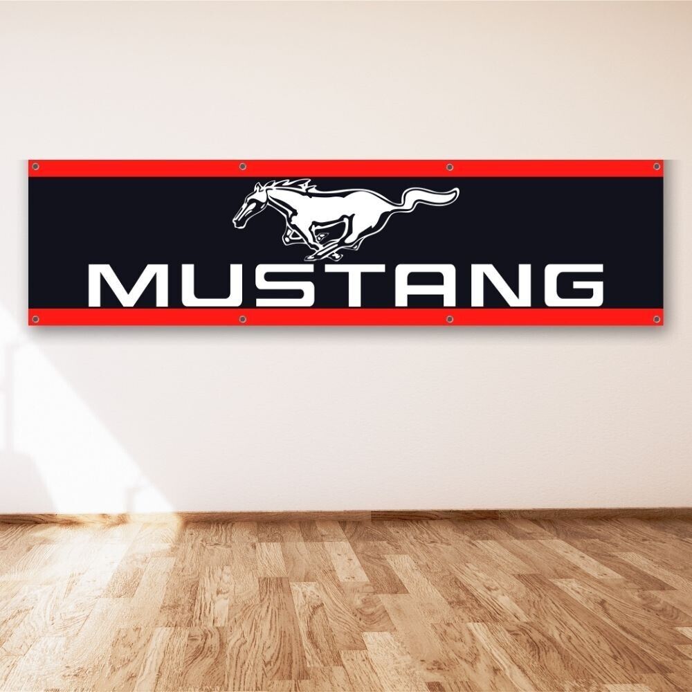 Ford Mustang 2x8 ft Banner Car Racing Show GT Shelby Cobra Sign Flag