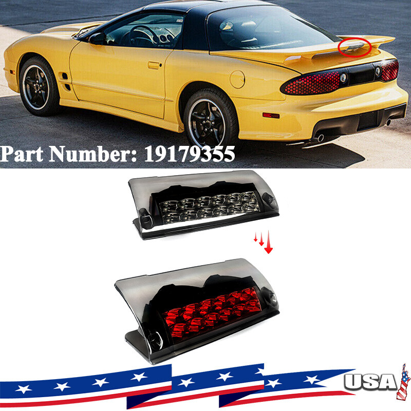 Smoked LED High 3rd Brake Light Lamp For 1993-2002 Pontiac Firebird Trans Am WS6
