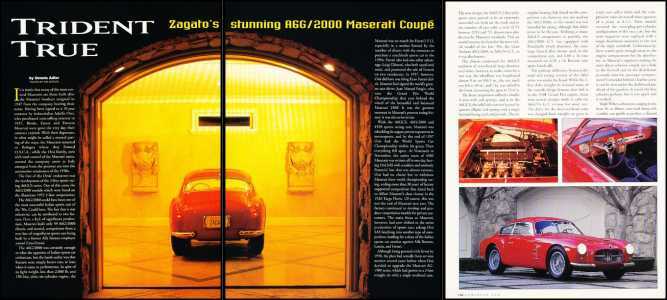 Maserati A6G/2000 Zagato Coupe Original Review Report Print Car Article K114
