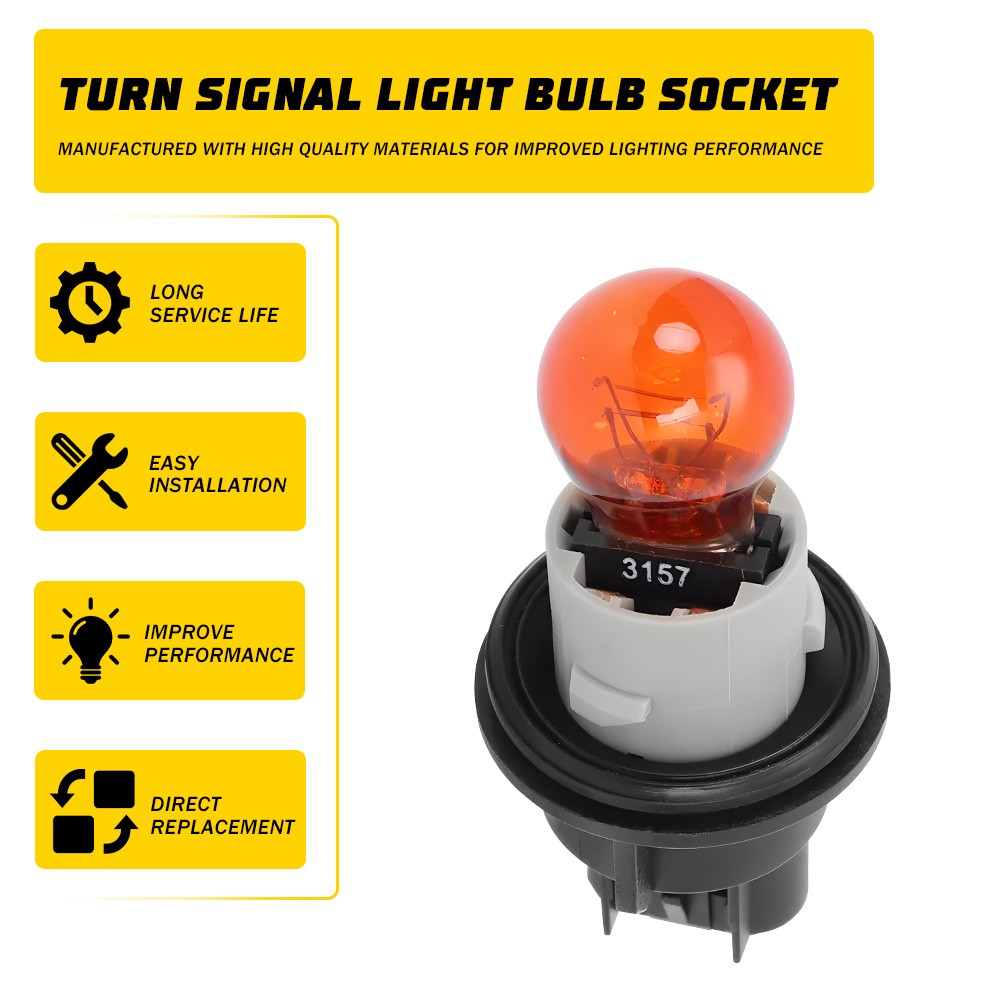 For Dodge Dakota 2008-2010 2005-2008 Magnum Turn Signal Light Bulb W/ Socket