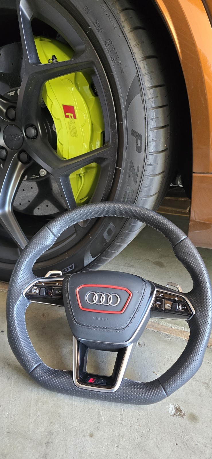 OEM Audi Flat Bottom Steering Wheel - 