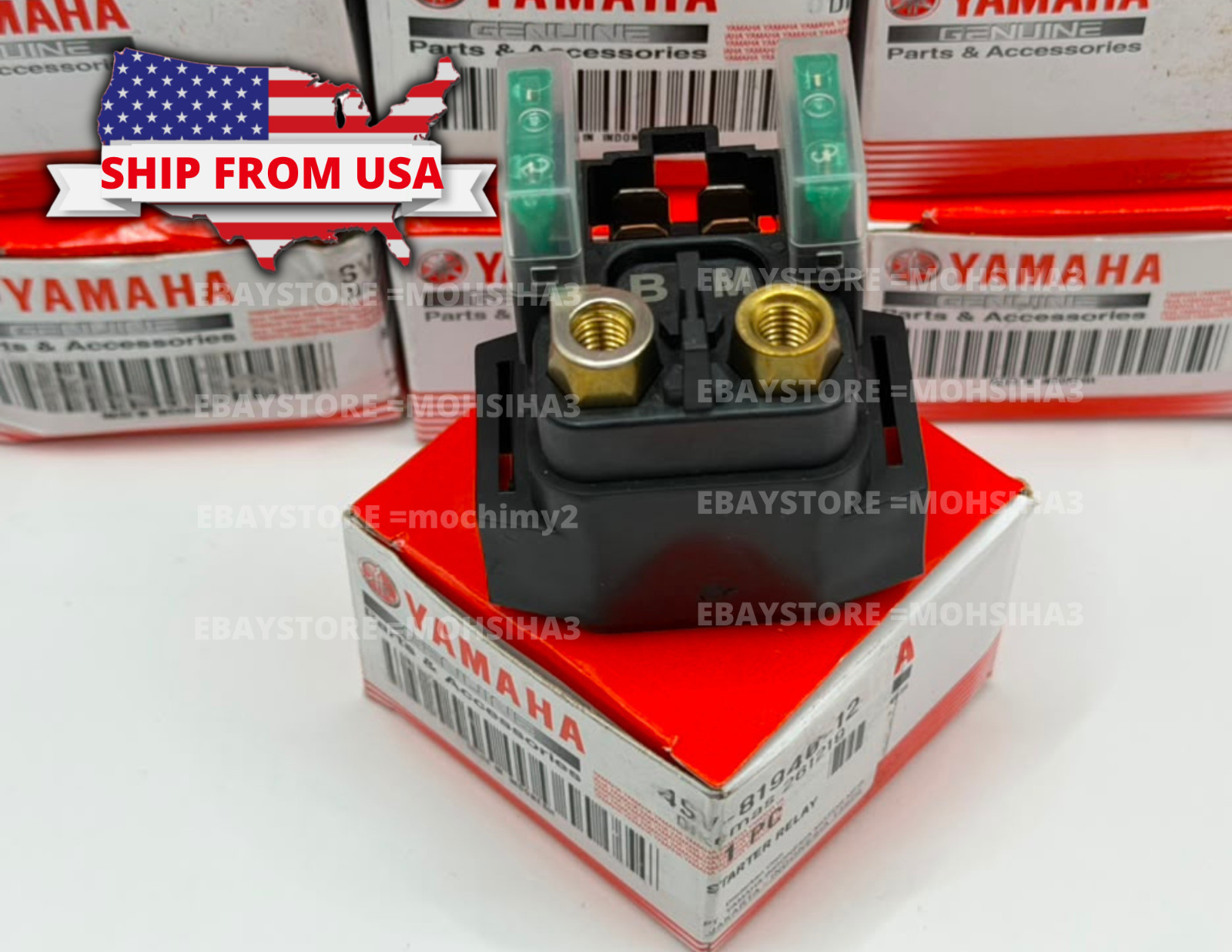 OEM Yamaha Starter Relay Solenoid 4SV-81940-12-00 YFM YZF FZ6R - SHIP FROM USA