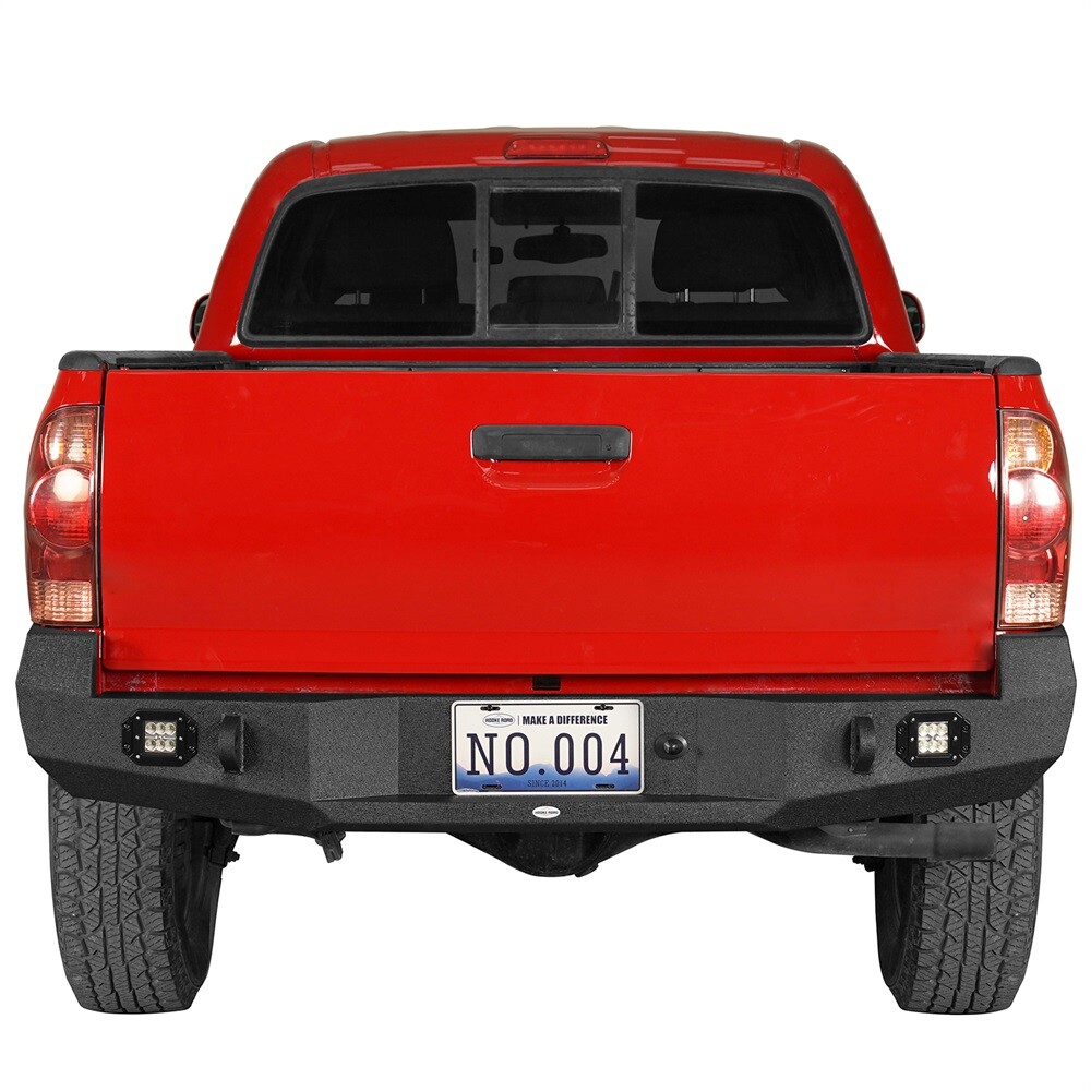 Textured Steel Rear Bumper w/ LED Floodlight For 2005-2015 Toyota Tacoma 2nd Gen Textured Steel Rear Bumper w/ LED Floodlight For 2005-2015 Toyota Tacoma 2nd Gen
