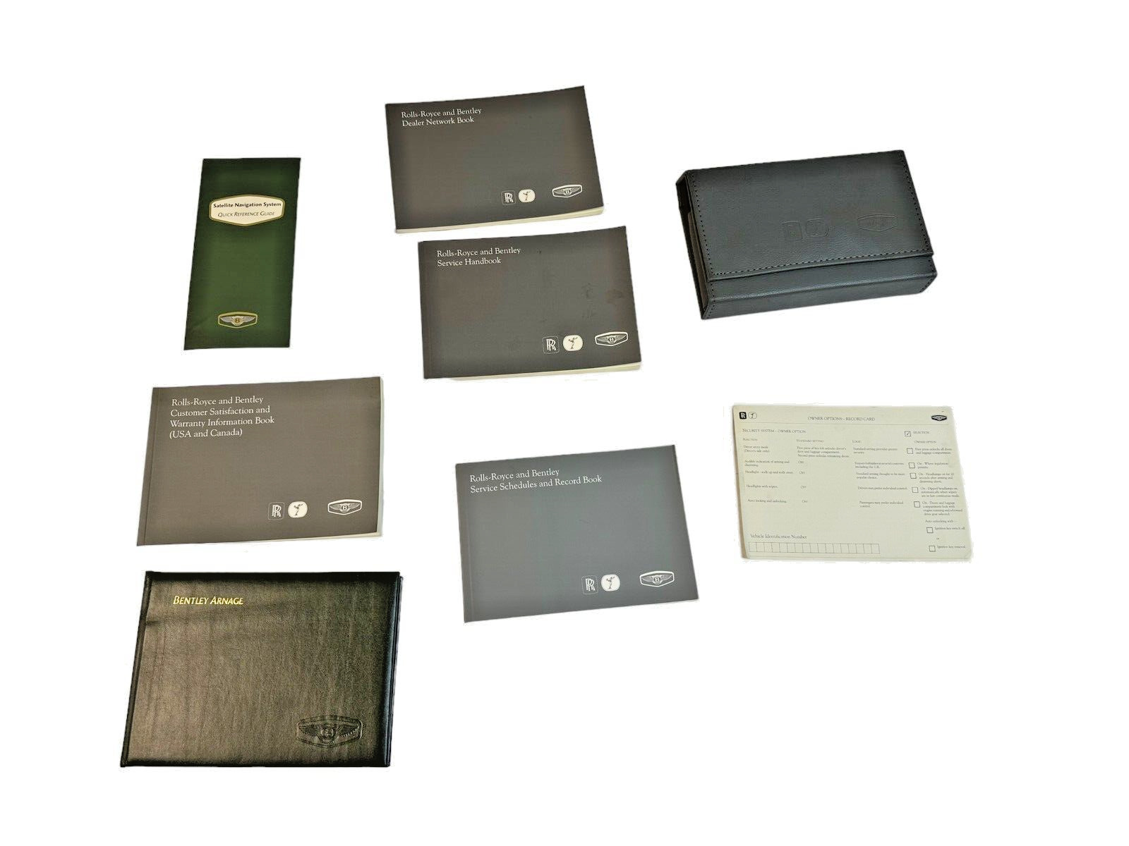 2000 BENTLEY ARNAGE OWNERS MANUAL W/ LEATHER CASE OEM