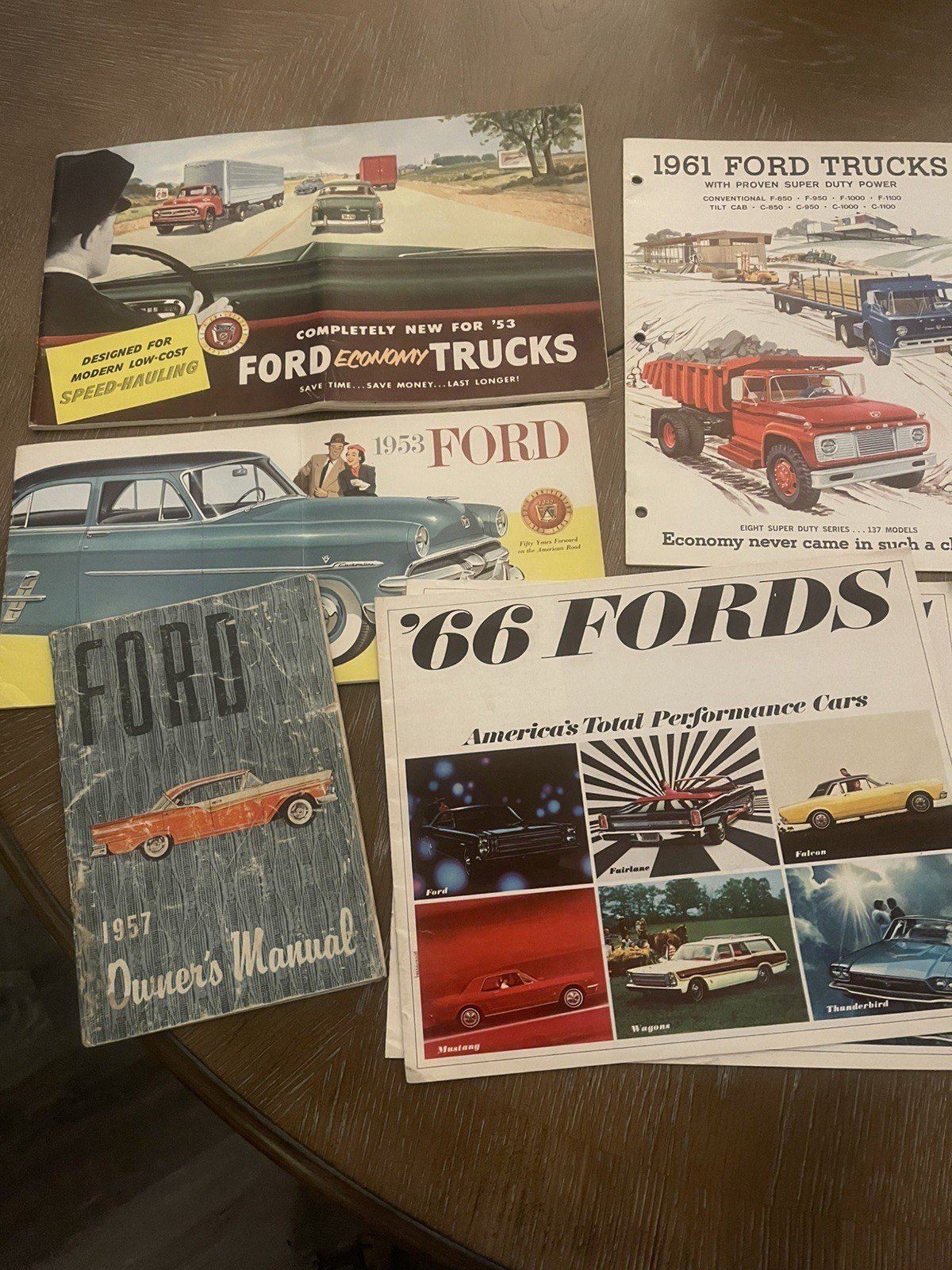Ford - Brochures, Catalogs, Manuals-  LARGE LOT (12) - 1950\'s - 1960\'s