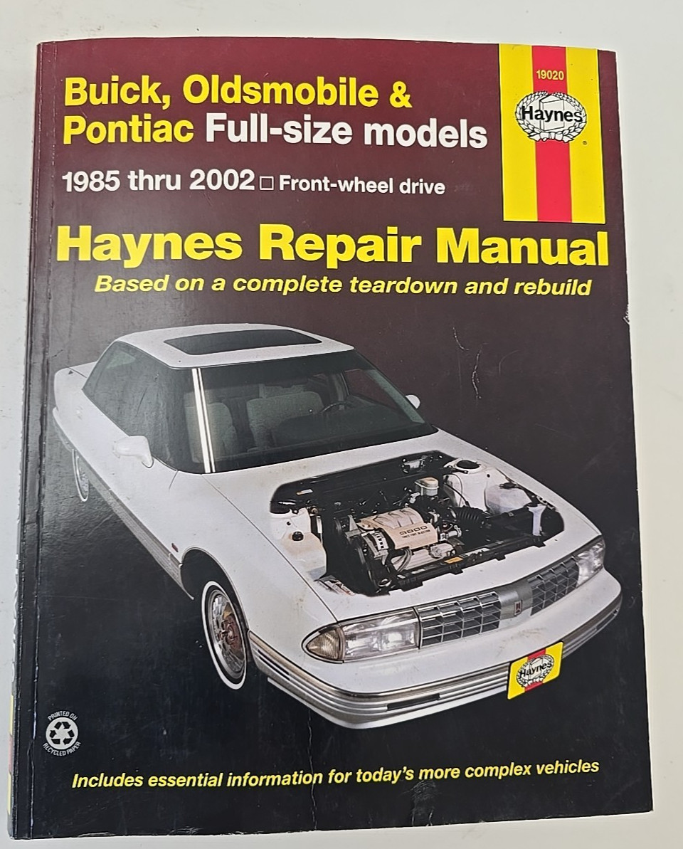 Haynes Repair Manual Buick Oldsmobile & Pontiac Full Size Models 1985-2002 FWD