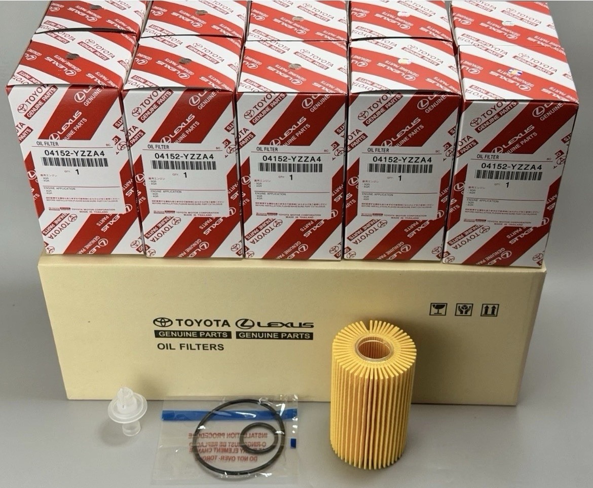 TOYOTA LEXUS OIL FILTER 10 PACK GENUINE OEM 04152-YZZA4 TUNDRA SEQUIOA TOYOTA LEXUS OIL FILTER 10 PACK GENUINE OEM 04152-YZZA4 TUNDRA SEQUIOA