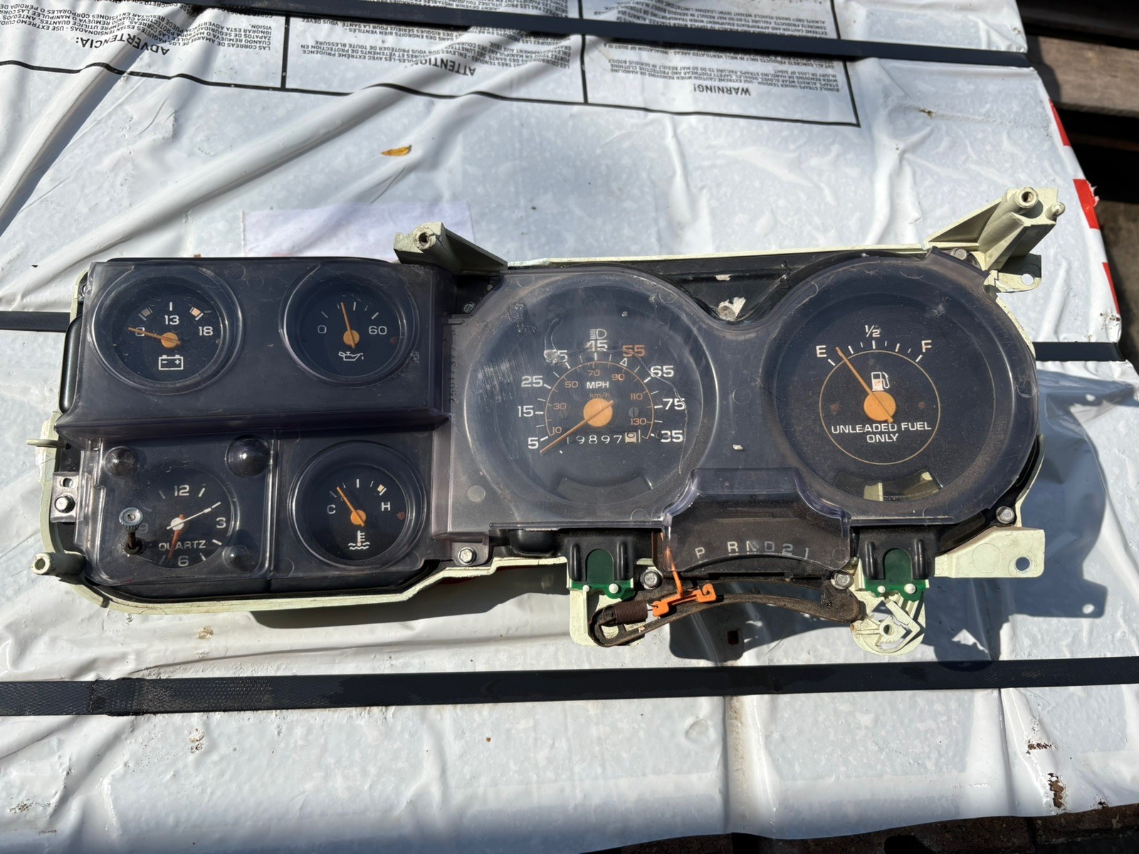 OEM 1981-87 Chevrolet GMC C50 Truck Speedometer Gauge Cluster w/ Air Brakes