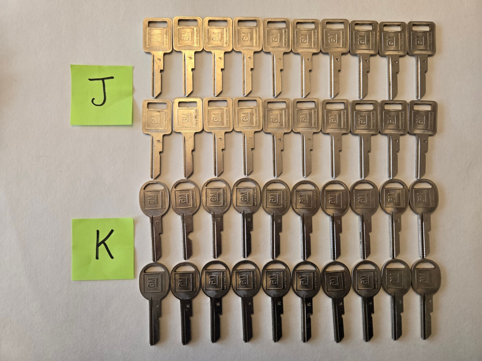 Vintage GM Blank Keys NOS Bulk Sale