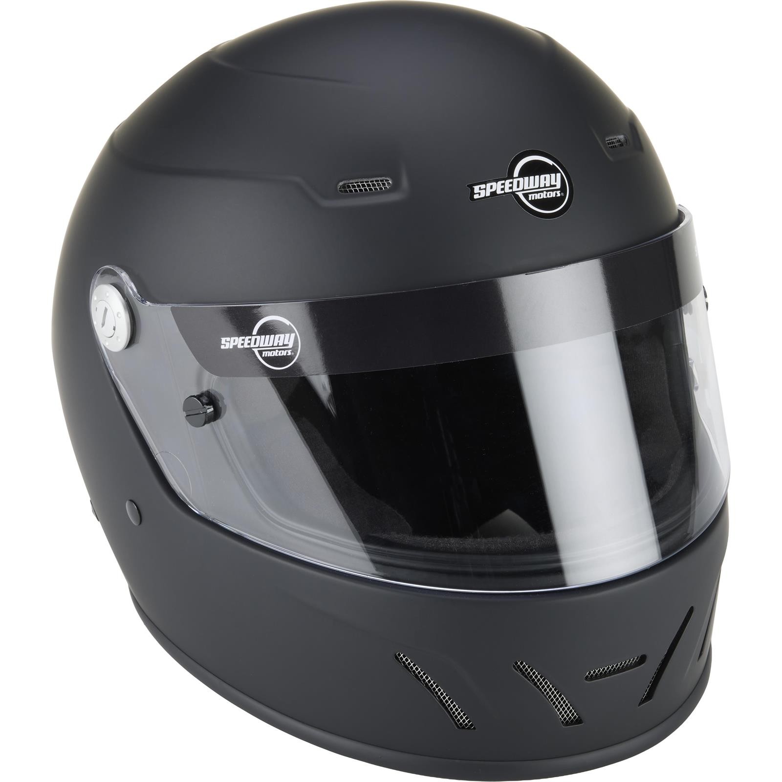 Speedway Motors Lightweight SA2025 Racing Helmet, Flt Black, L