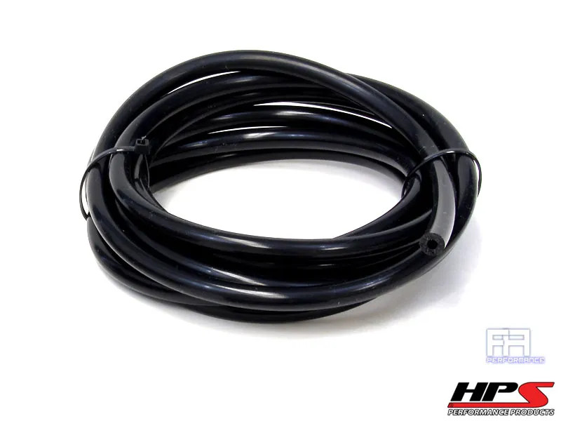10ft HPS 3.5mm ID, 3mm Wall Silicone Coolant Air Vacuum Hose Line Pipe Tube BLK