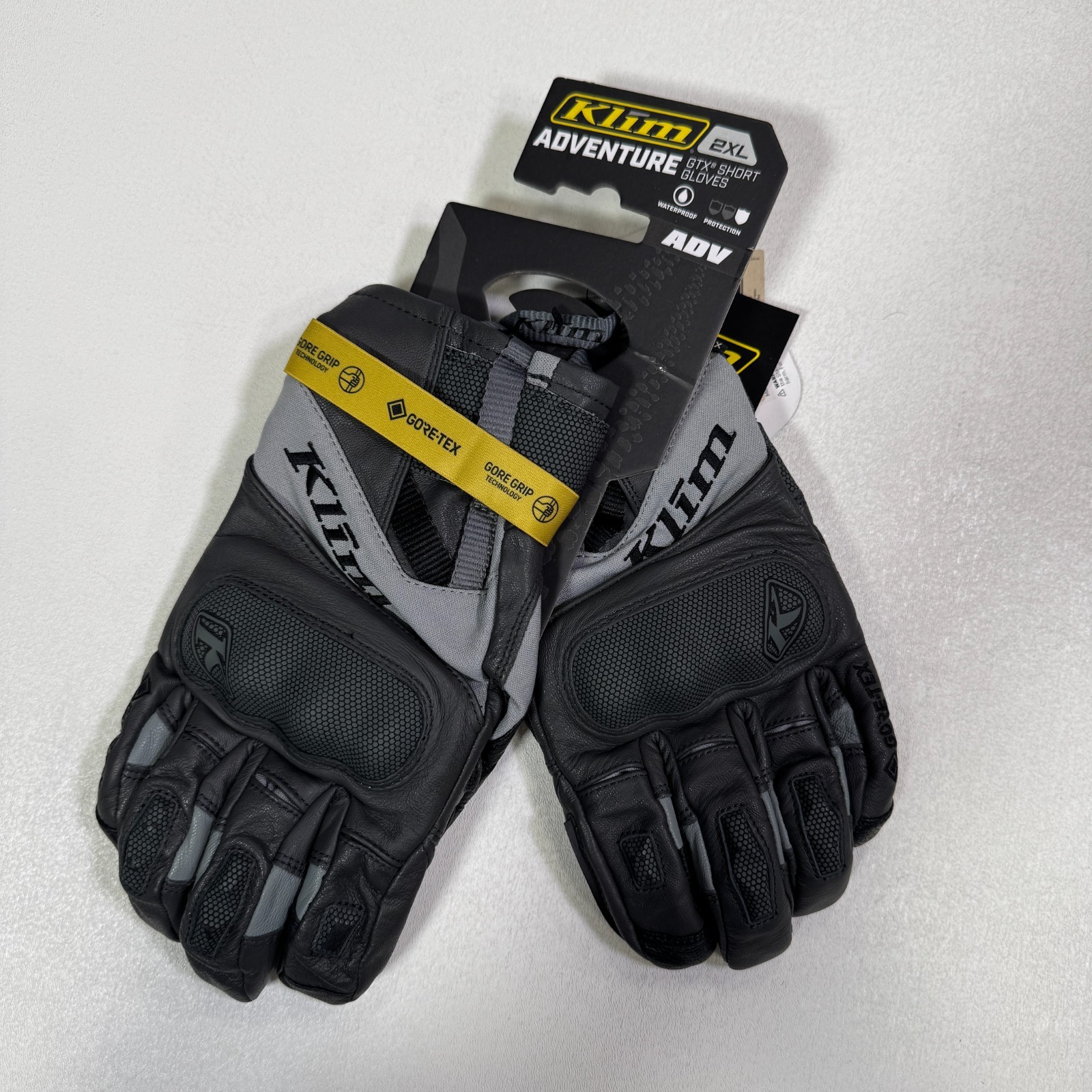 KLIM Men\'s Adventure GTX Short Gloves Motorcycle Gear - 2XL - Asphalt