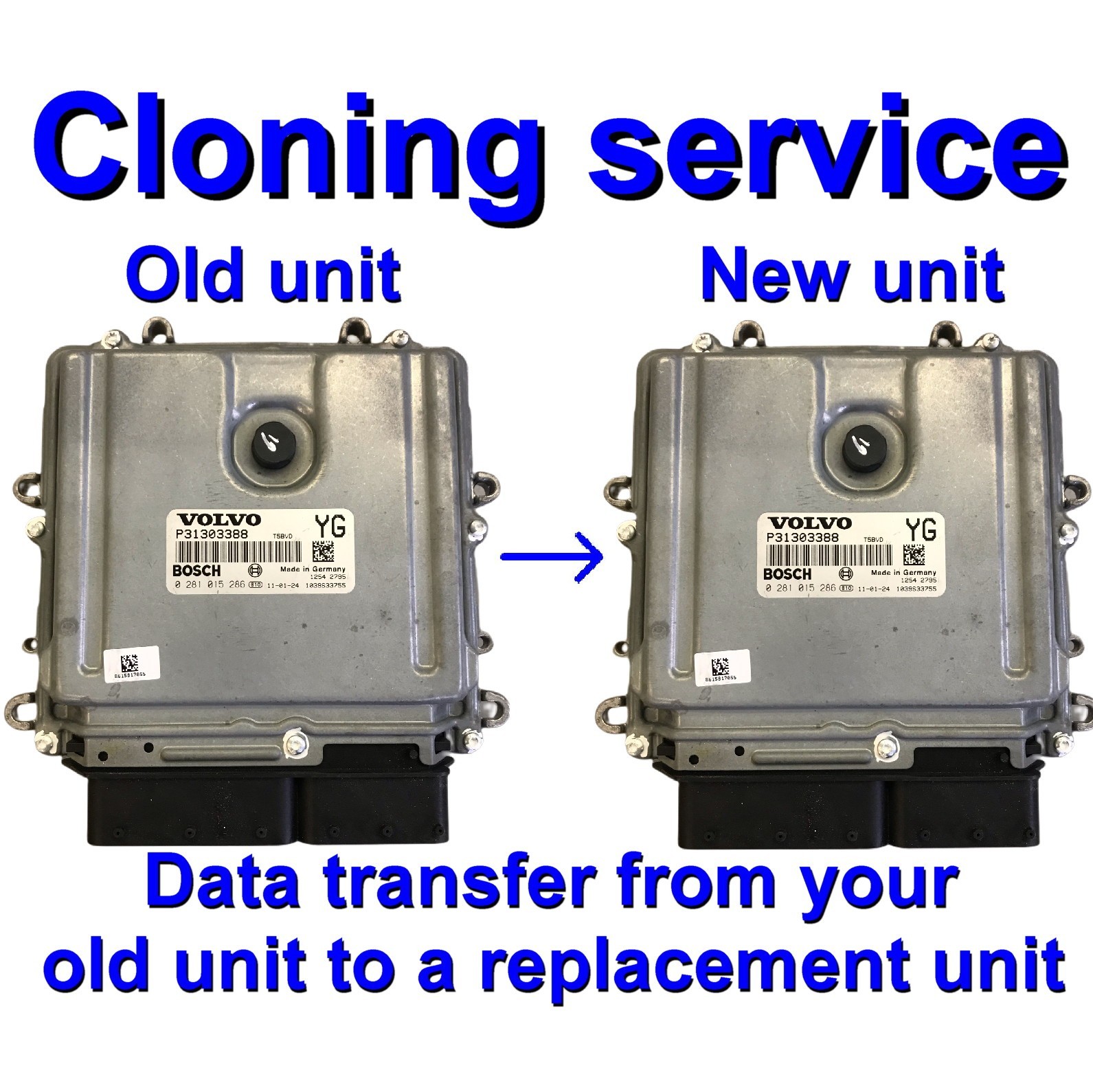 VOLVO  ECU ECM MAIL IN Cloning SERVICE / Plug and Play Bosch / Denso / Siemens