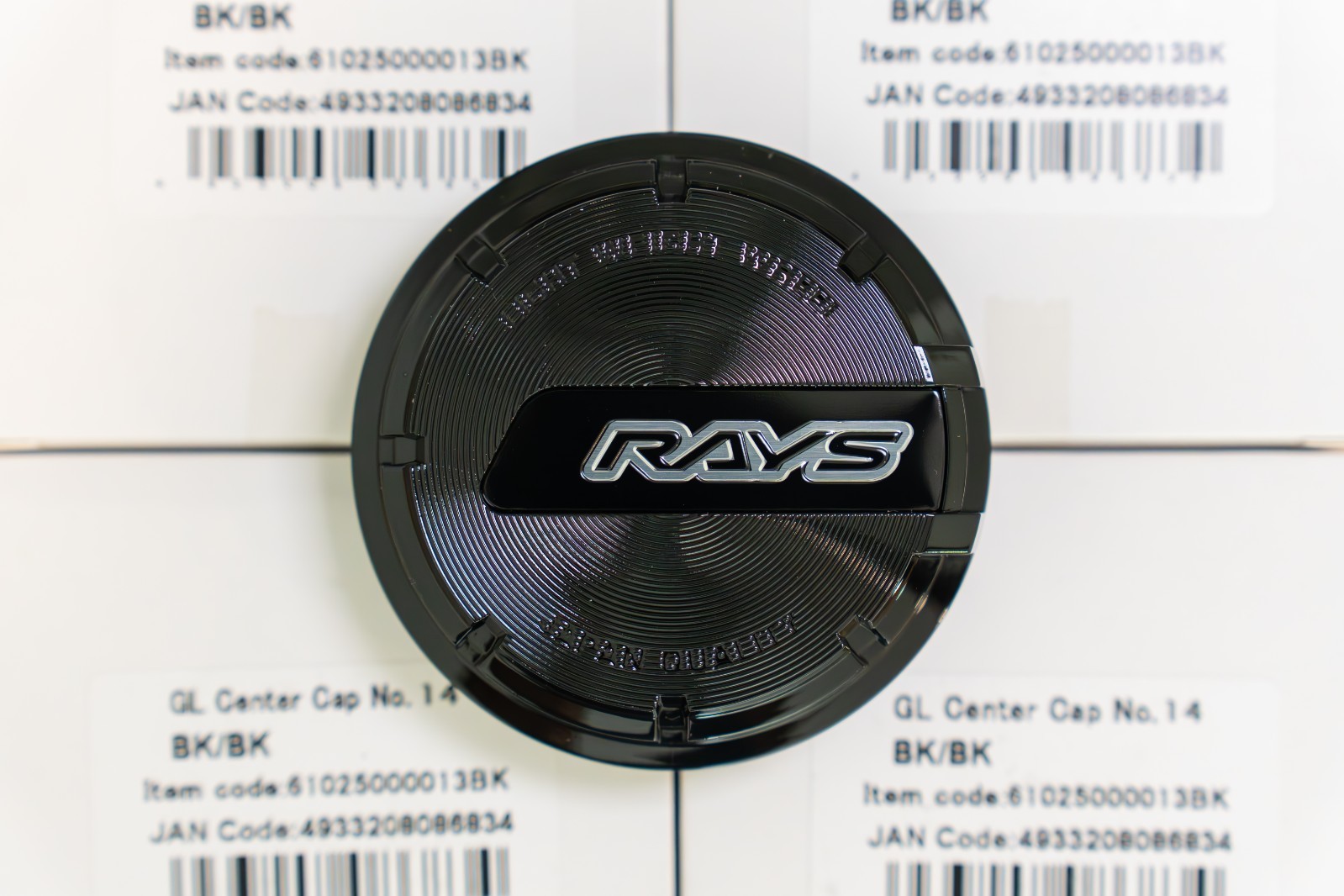 RAYS gramLIGHTS 57CR/57DR Center Cap (No.14) - BLACK/BLACK (4 pcs)