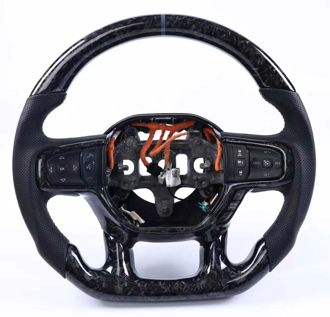 EZT Forged Carbon Steering Wheel for Ram 1500 DT 2019-2022 ACC Buttons