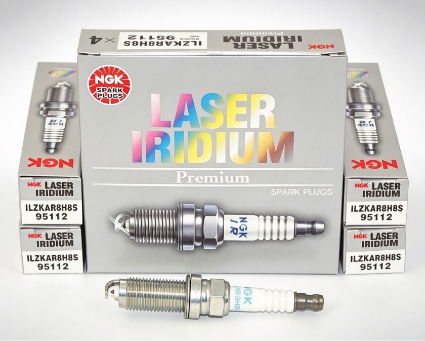 Genuine NGK 95112 ILZKAR8H8S Laser Iridium Spark Plugs Set of 4 For Honda Civic