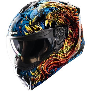 Icon Threshold Modular Helmet Full Face - Burn Birdie Blue - Adult Size Small