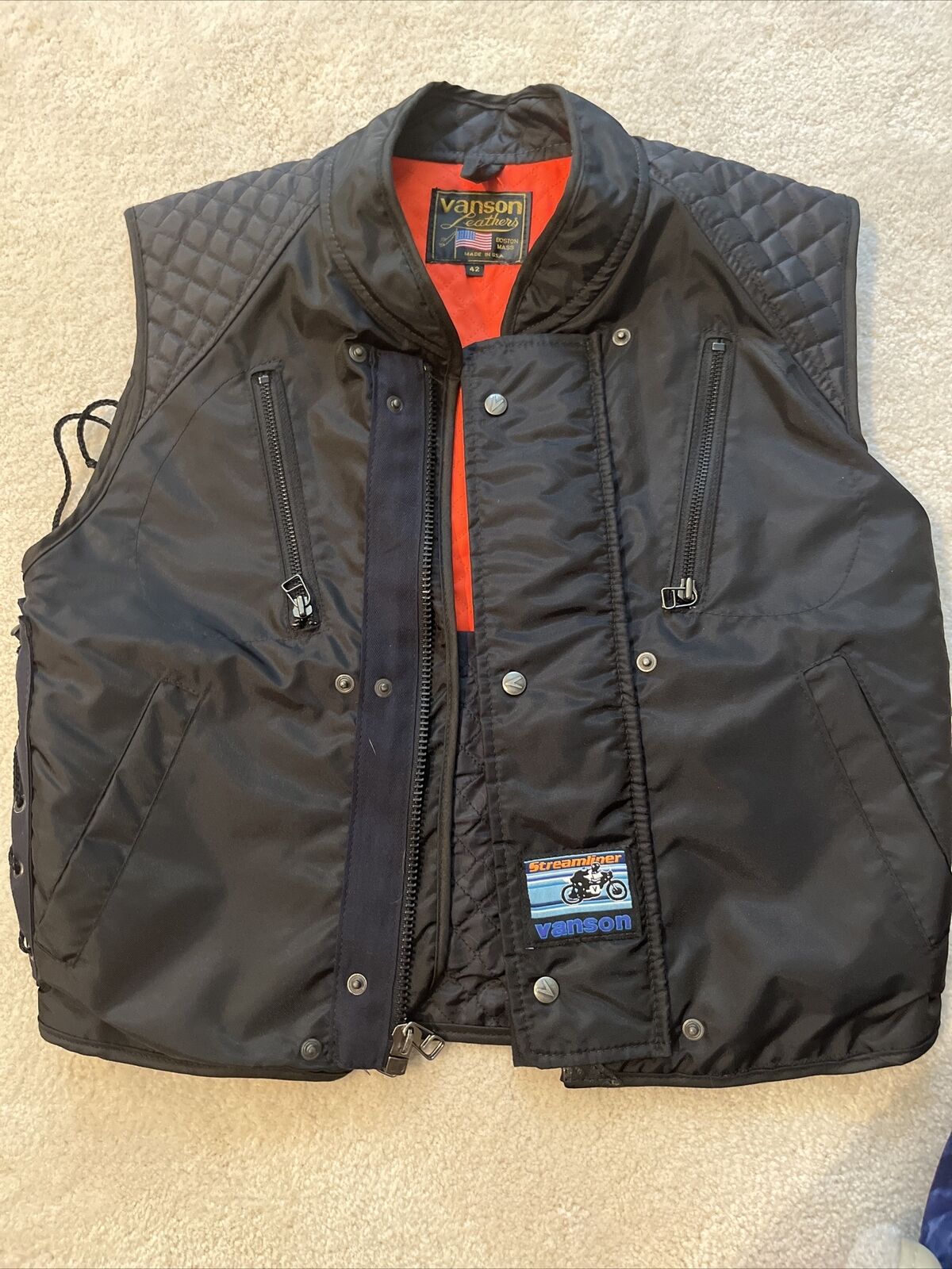 Vanson Streamliner Vest, Liner For Sport Rider Jacket 