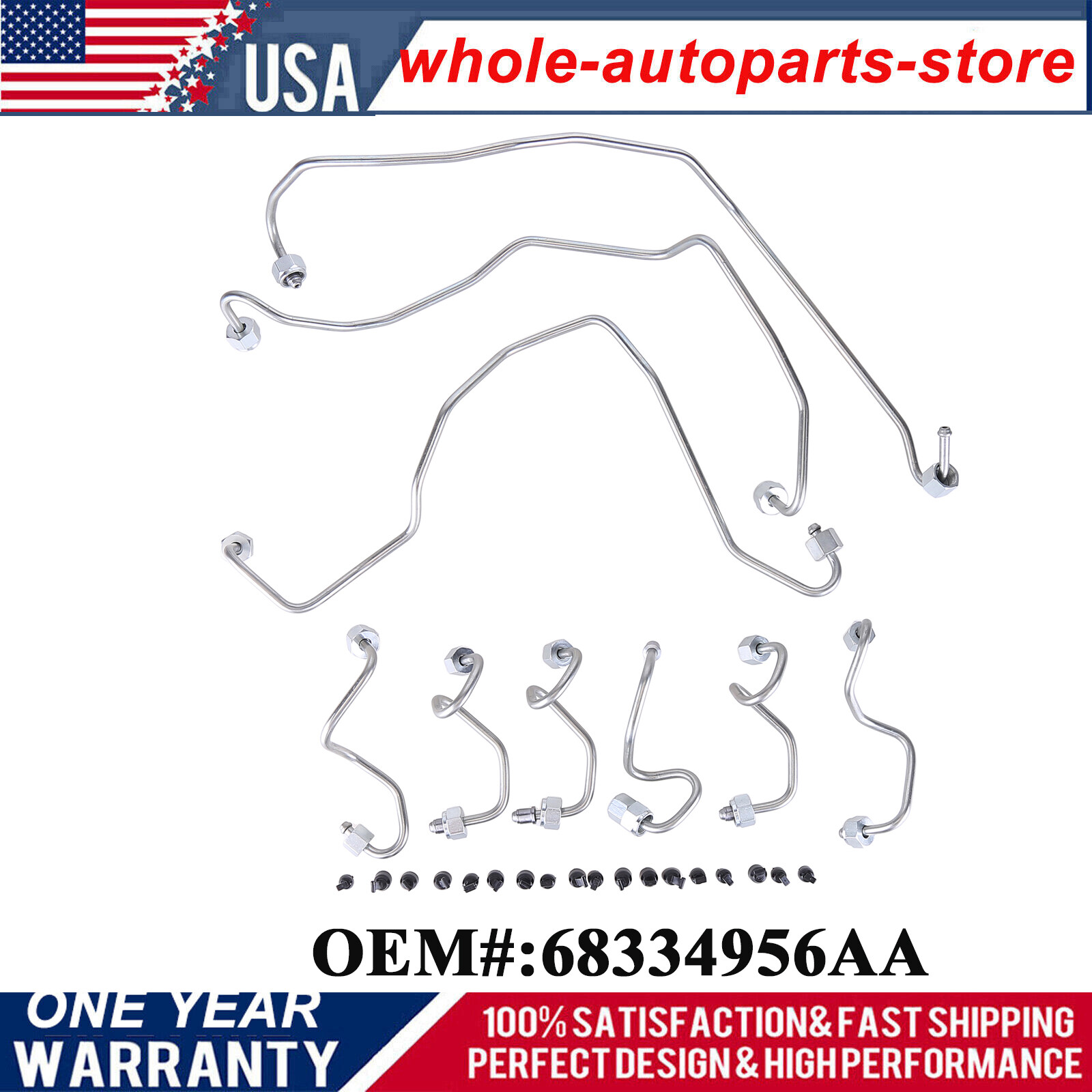 NEW Diesel Injector Lines Fit For 2014-2019 3.0l Jeep & Dodge Ram EcoDiesel
