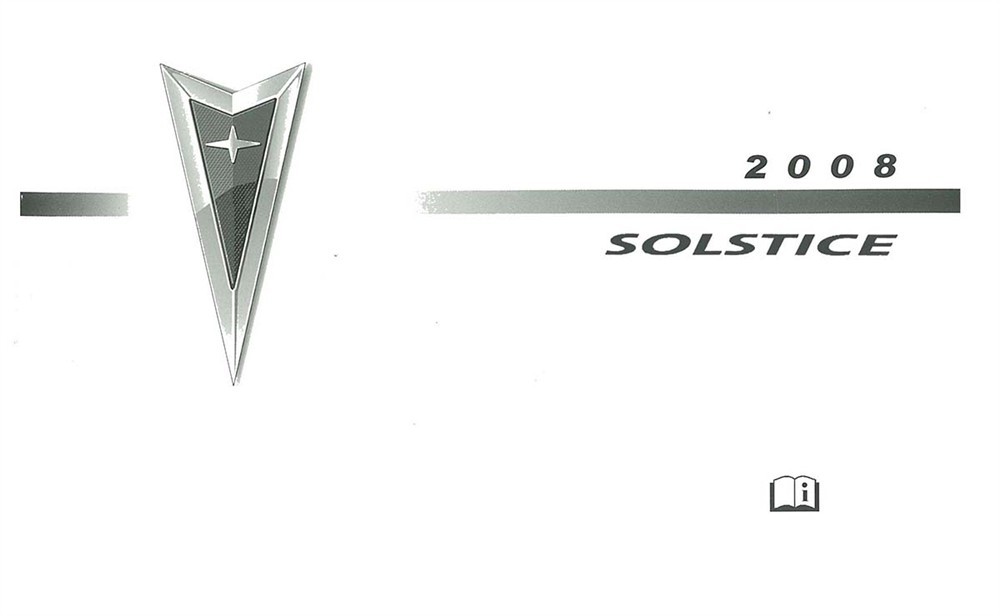 2008 Pontiac Solstice Owner's Manual