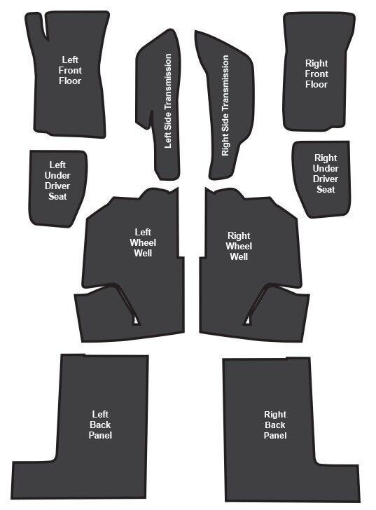 1968-75 Chevrolet Corvette Coupe Sound Deadener 10pc Mastic with Pad