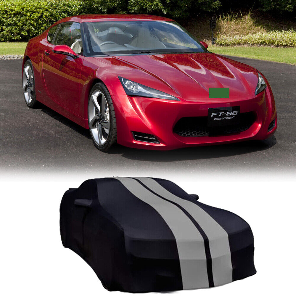 For 2009_Toyota_FT86Concept  Indoor Car Cover Satin Stretch Dustproof Black/Grey