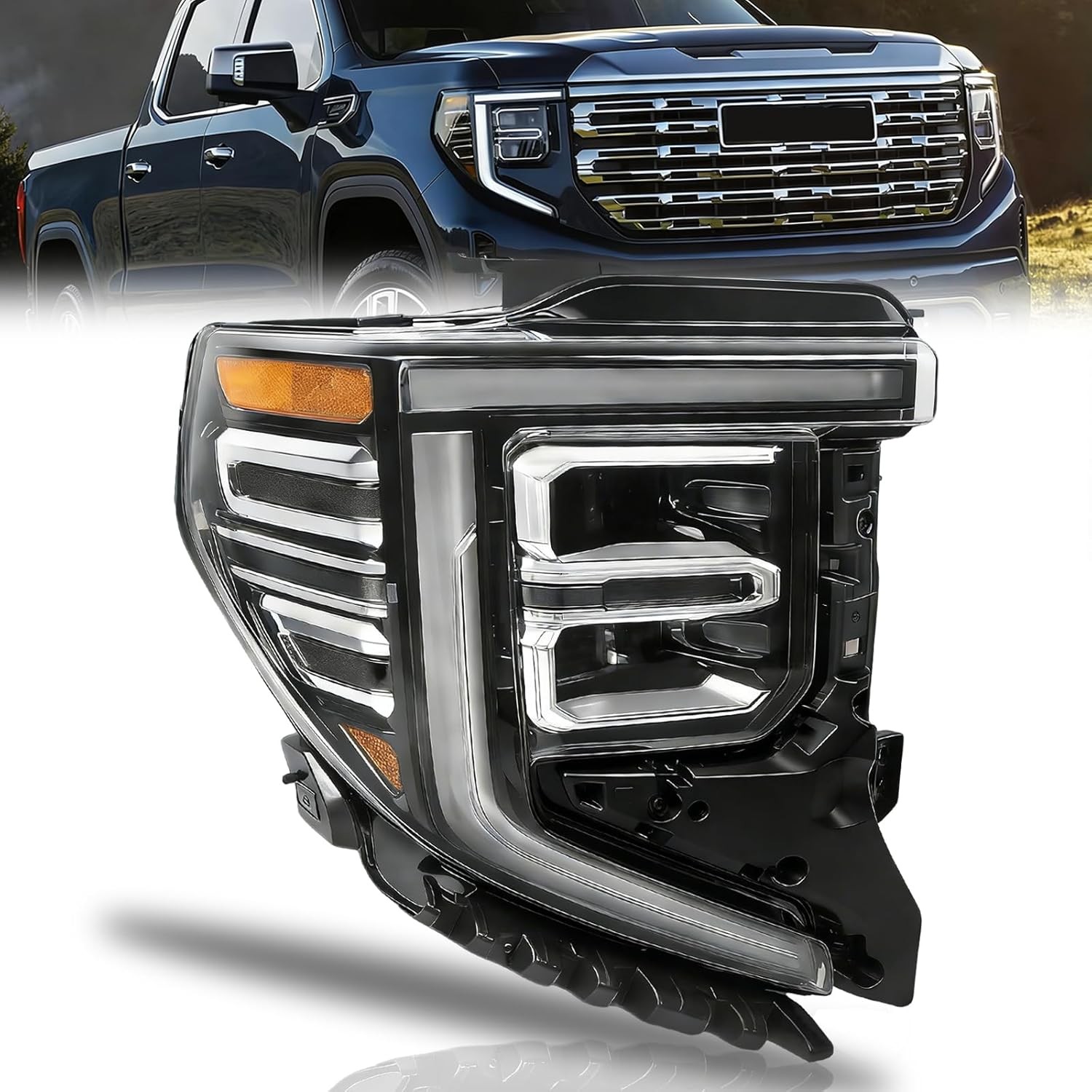 For 2022-2026 GMC Sierra 1500 SLT Denali Full LED Headlight Right Passenger Side