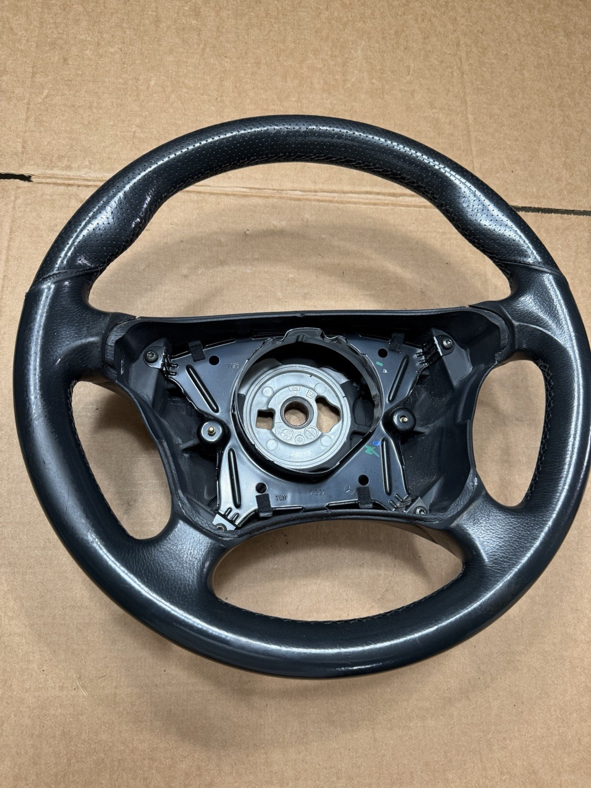 Mercedes W208 Clk55 W210 E55 AMG Steering Wheel OEM Black Perforated Leather