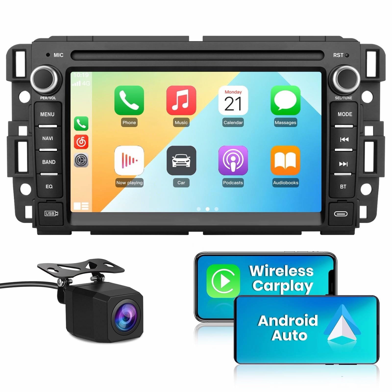 Car Radio Stereo for Chevrolet Silverado GMC Sierra Yukon 2007-2013 7” Touch