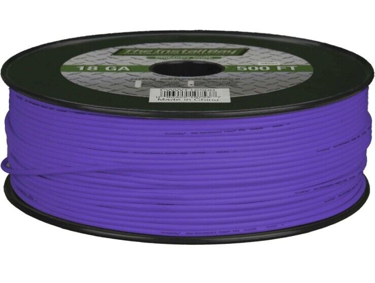 The InstallBay PWPL16500 Primary Wire   16 Gauge, 500 Ft., Purple BrokenSpindle
