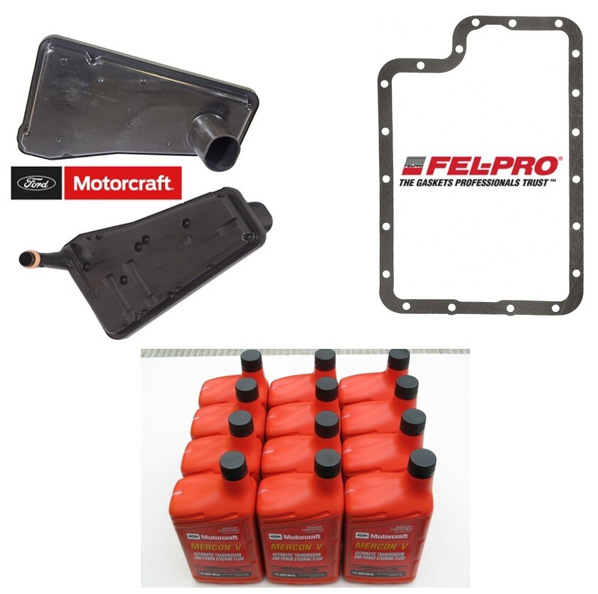 12x MOTORCRAFT MERCON V FILTER FT-114 OIL PAN GASKET FOR E4OD TRANSMISSION FORD