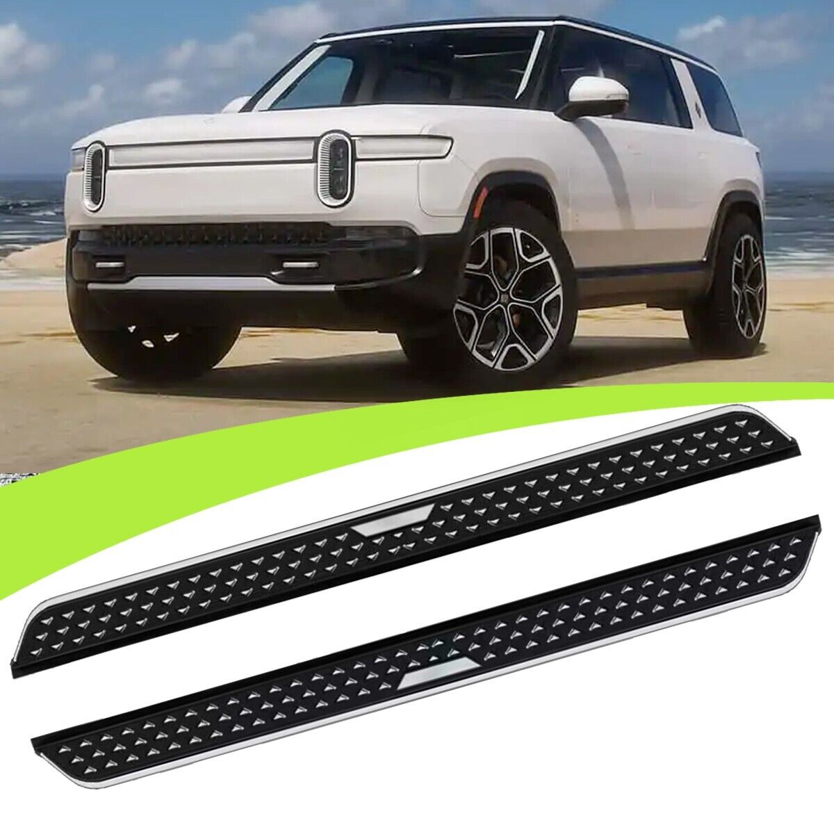 US STOCK 2 pcs Running Board Side Step for Rivian R1S 2022-2024 Nerf Bars Pedal