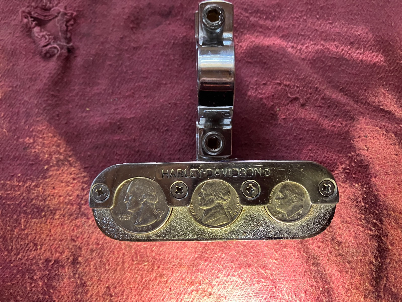 vintage harley davidson shovelhead panhead flh handlebar coin holder vintage harley davidson shovelhead panhead flh handlebar coin holder