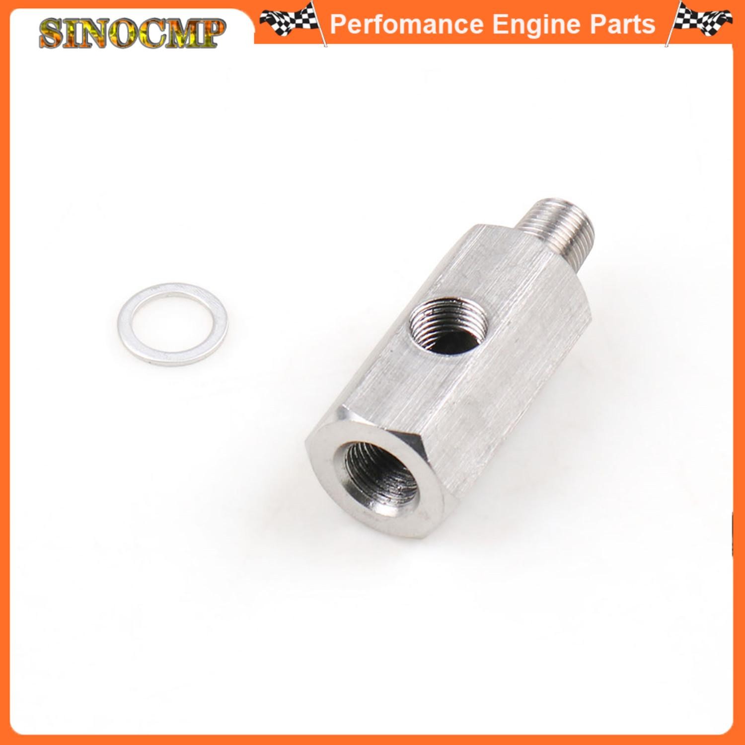 Stainless Steel 1/8\'\' NPT Oil Pressure Sensor Sendor Tee Adapter to 1/8 NPT