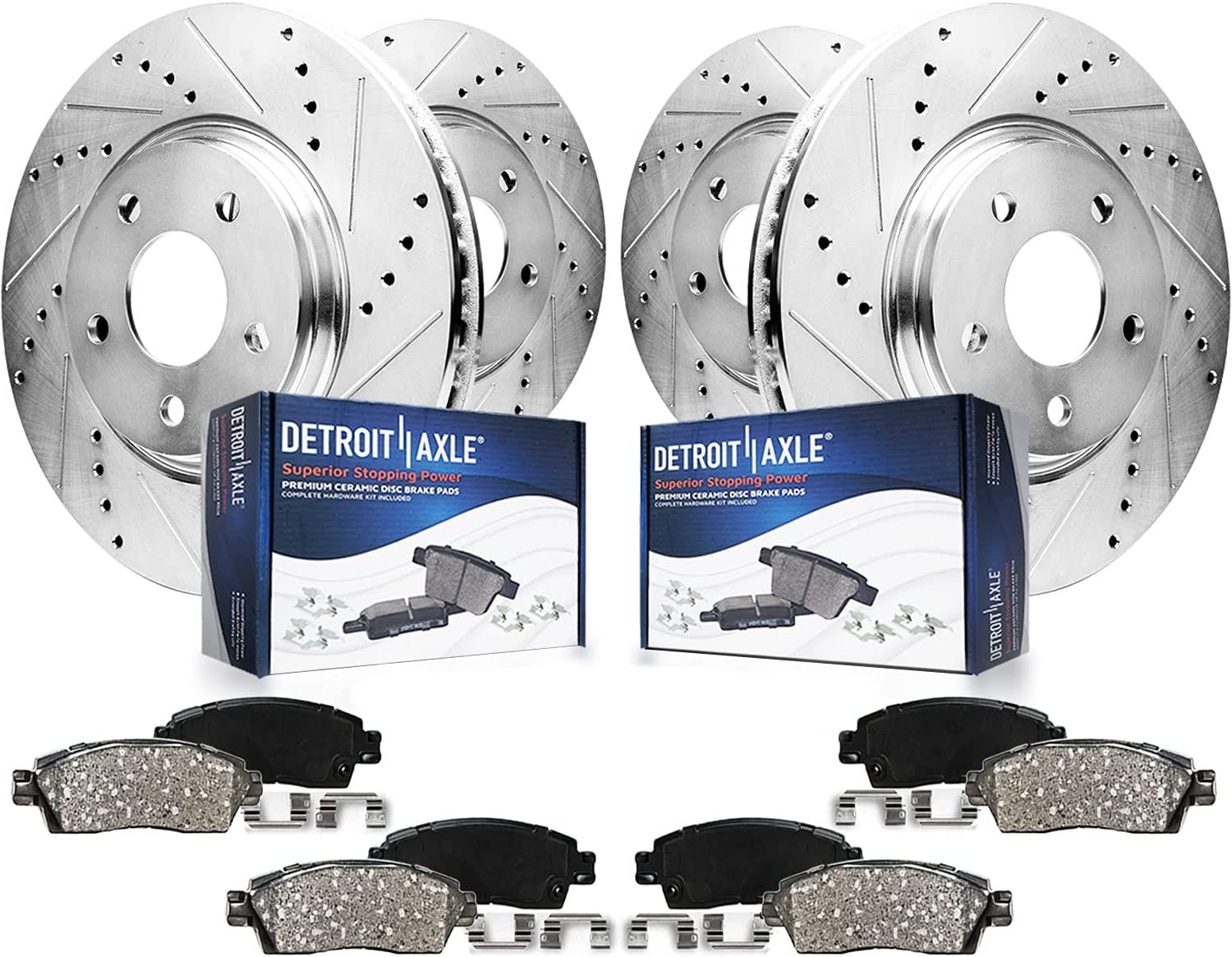 5-Lug Front & Rear Brake Pads Rotors for 2007-2015 BMW 328i 5-Lug Front & Rear Brake Pads Rotors for 2007-2015 BMW 328i