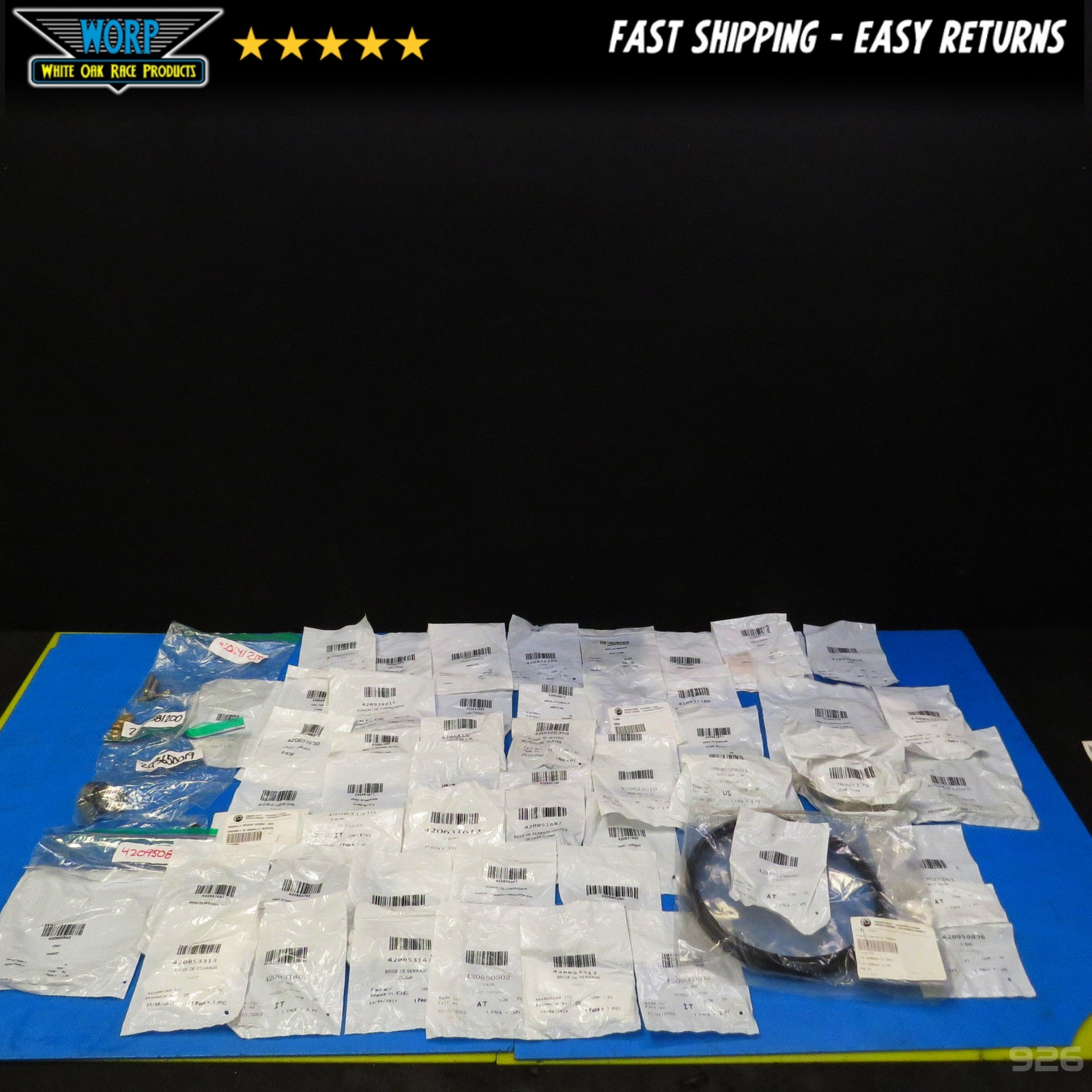 SEADOO CAN AM BRP ASSORTED PARTS LOT CLAMPS SEALS GASKETS ETC GTI GTX GTR X3