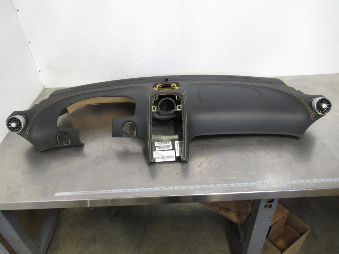 EB1392 2014 14 MCLAREN MP4 12C UPPER DASH PANEL ORANGE STITCH LEATHER