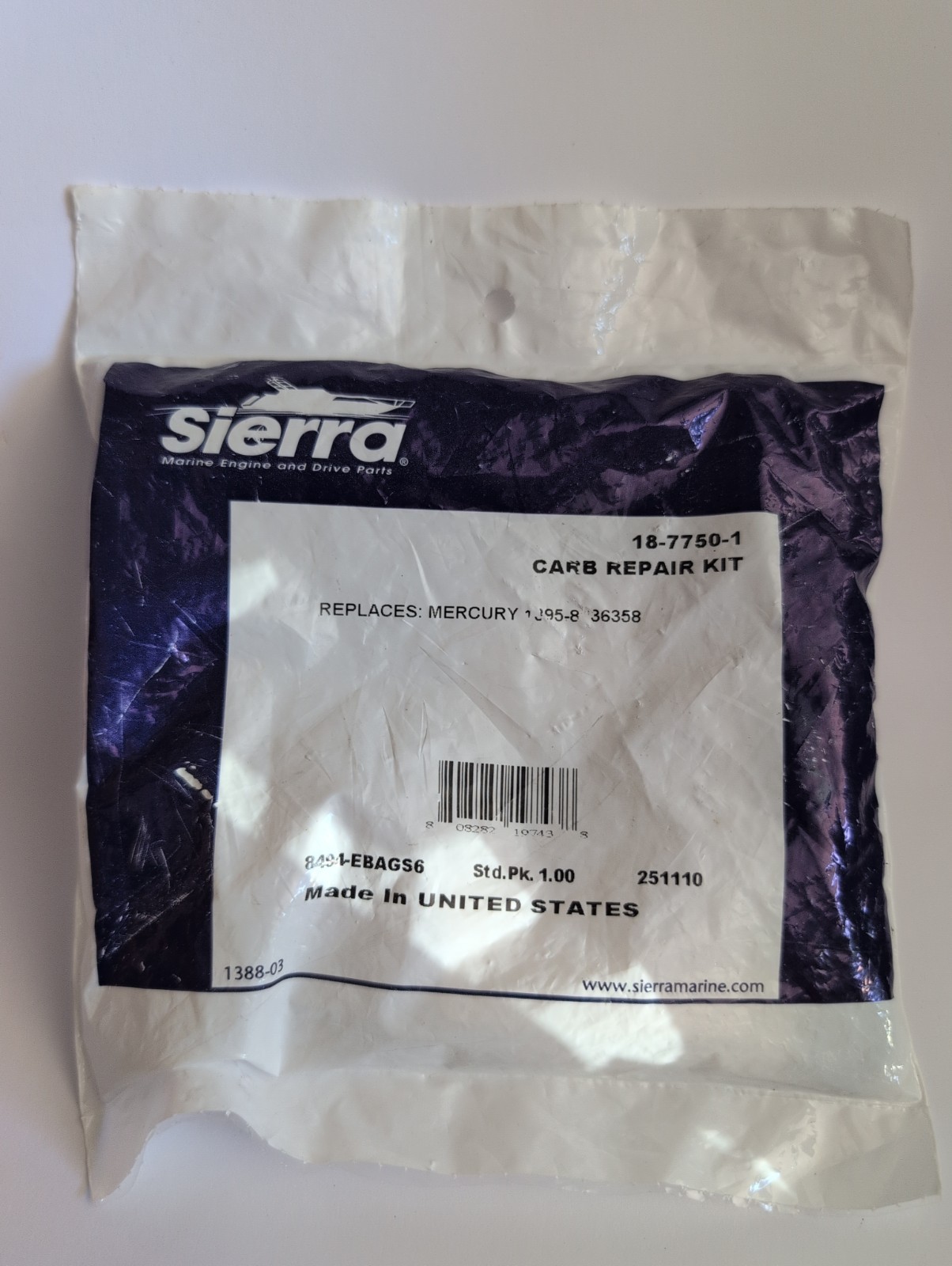 18-7750-1  SIERRA CARBURETOR KIT  - MERCURY MARINE 