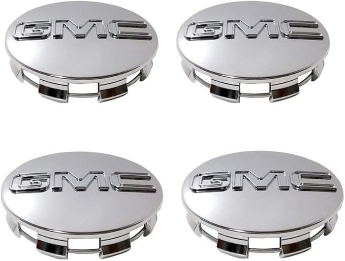 4x CHROME CENTER CAPS 83mm FOR GMC 2014-2023 Sierra Limited & Yukon + XL 20\