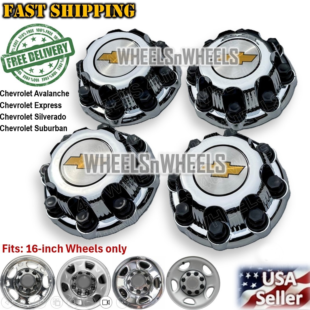 4 WHEEL Center Caps - Chevy Express Avalanche Silverado Suburban 1500 2500 3500 4 WHEEL Center Caps - Chevy Express Avalanche Silverado Suburban 1500 2500 3500