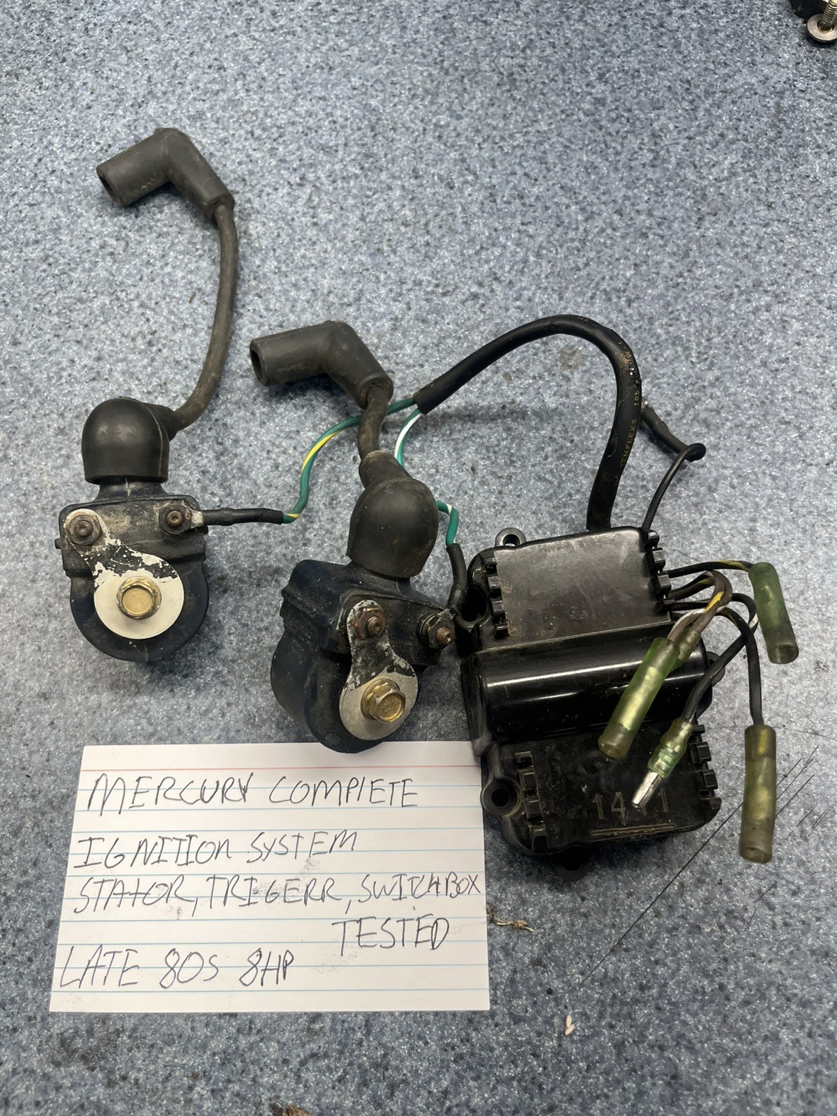 OEM Mercury Complete Ignition System 6-15hp Tested 86617A20 98450A10 7452A19