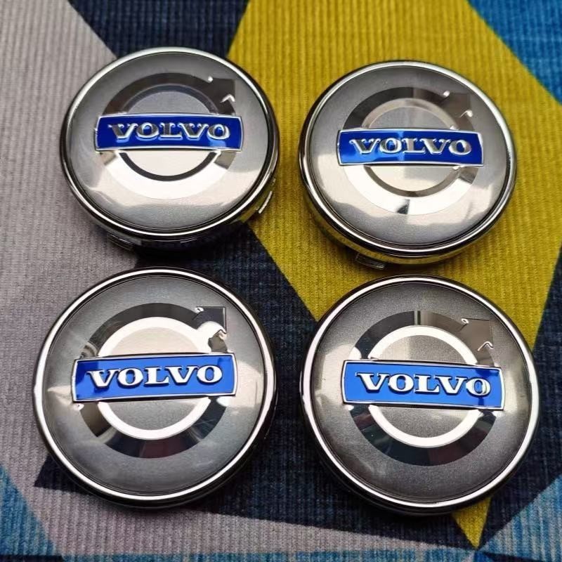 4 X OEM Volvo Silver Center Hub Caps for S60 V70/XC70 S80 XC90 C70 S40 V50 C30