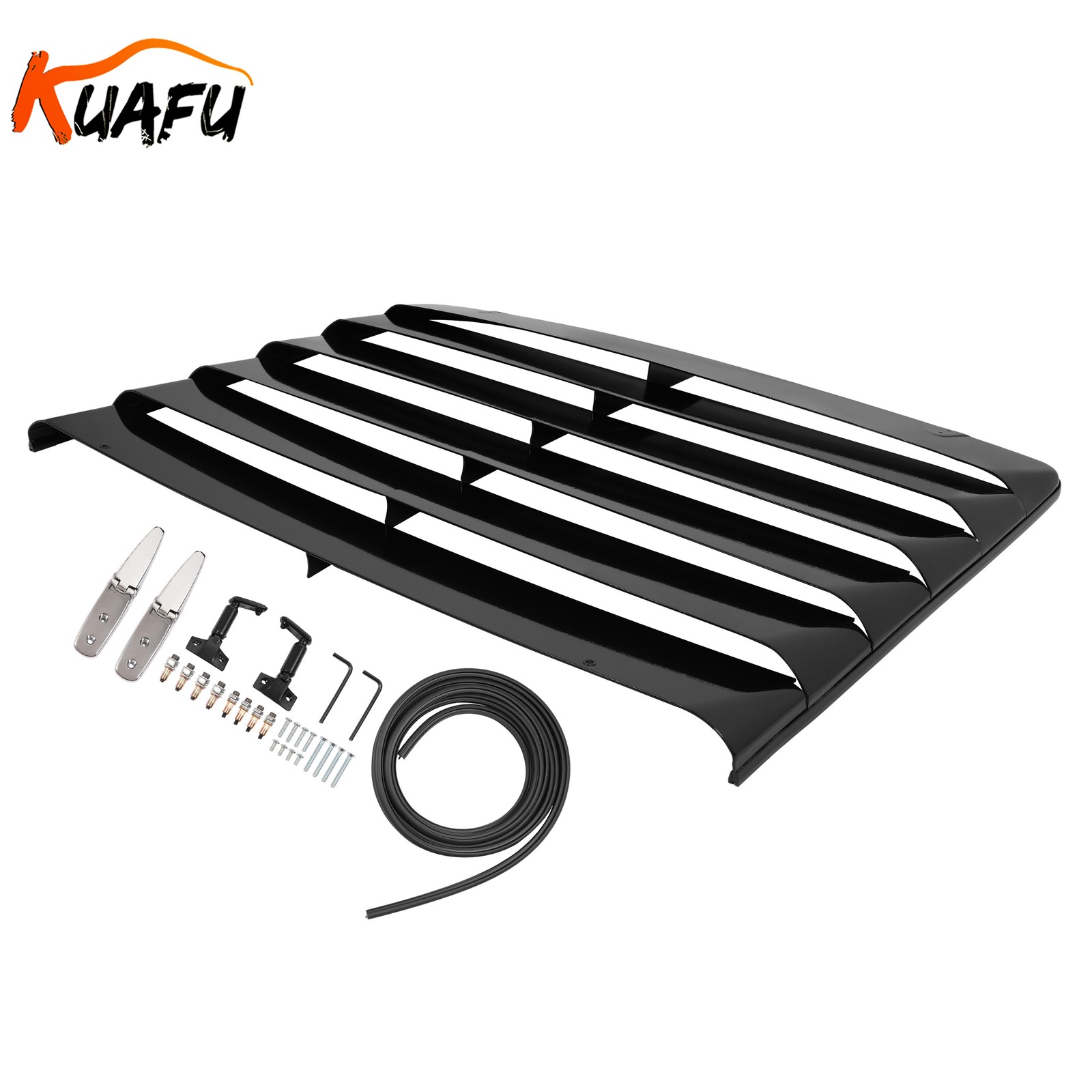 KUAFU Rear Window Louver For Ford Mustang  1969-1970 Sun Shade Cover Aluminum