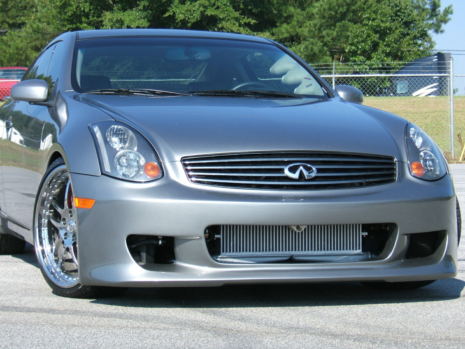 Fits Infiniti g35 Coupe Kuruma Z style Urethane front bumper bodykit free mesh