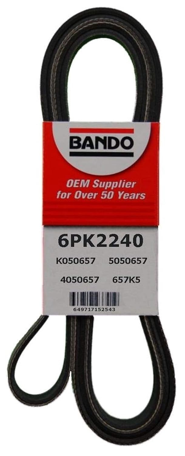 Serpentine Belt OES BANDO 6PK2240 for Chevrolet, GMC, Toyota