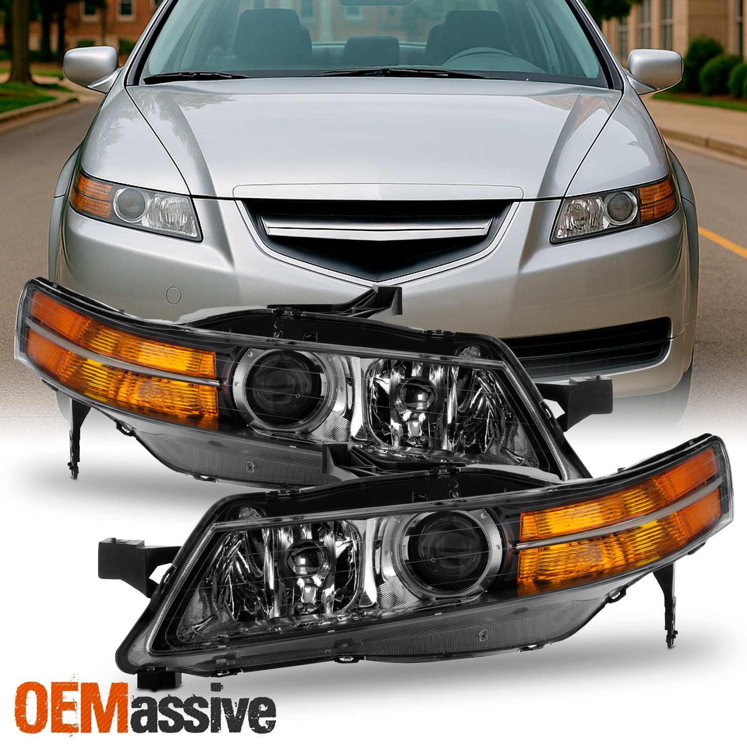 For 2004-2006 Acura TL HID|Xenon OE Style Projector Headlights Driver Passenger