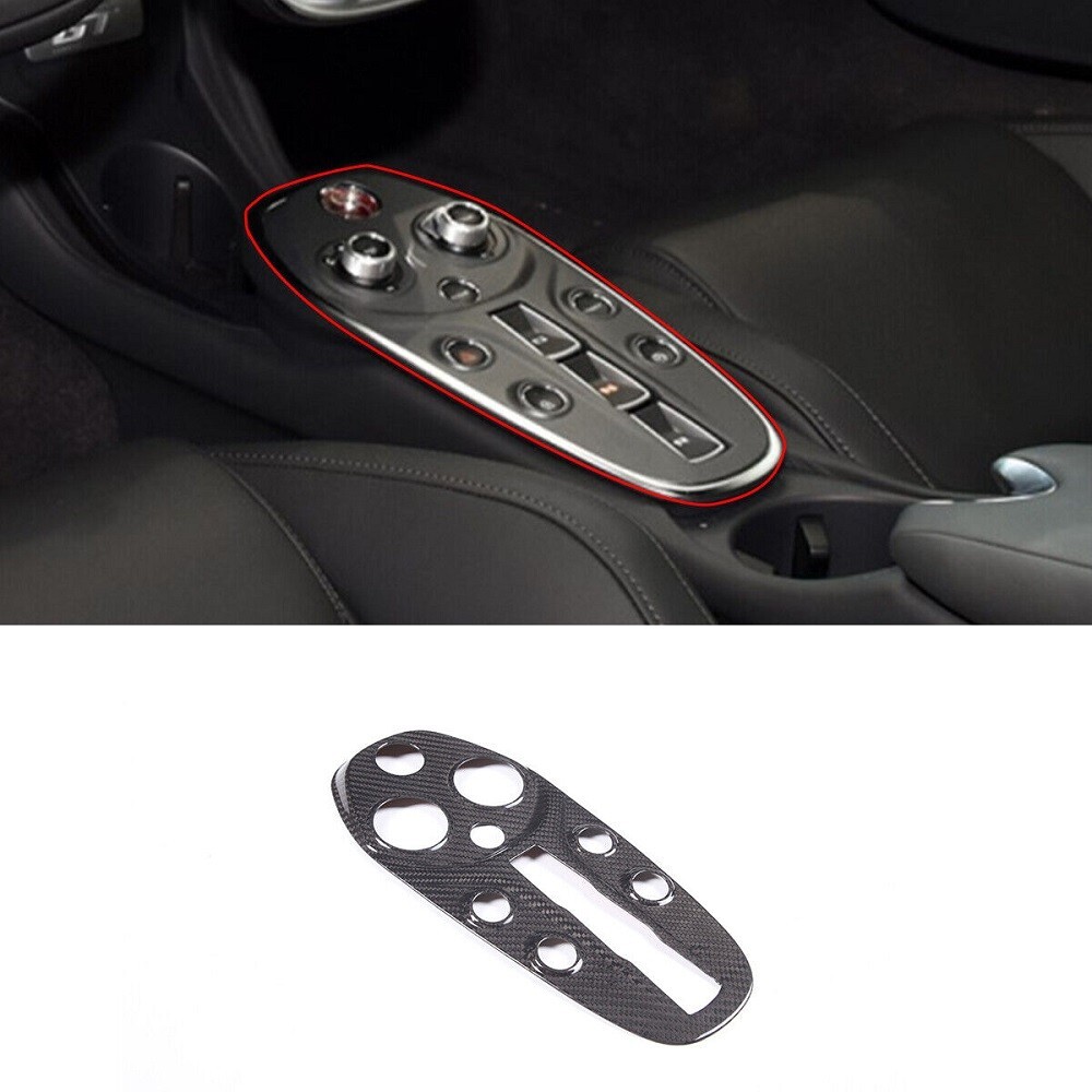 Dry Carbon Fiber Car Center Console Gear Center Trims For McLaren GT 2019-2023