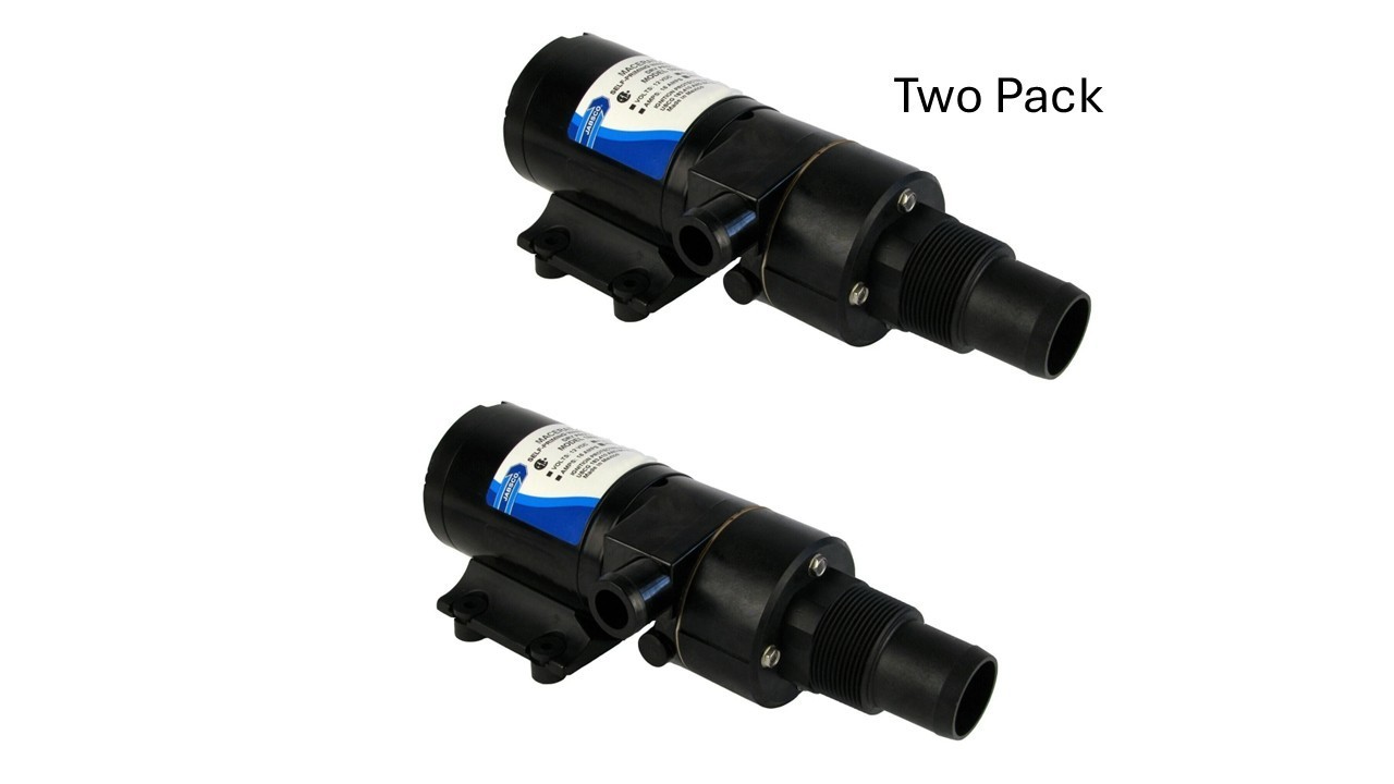 Jabsco 18590-2592 Macerator Waste Pump w/ Run Dry Protection 16 amps 12 V (Pair)