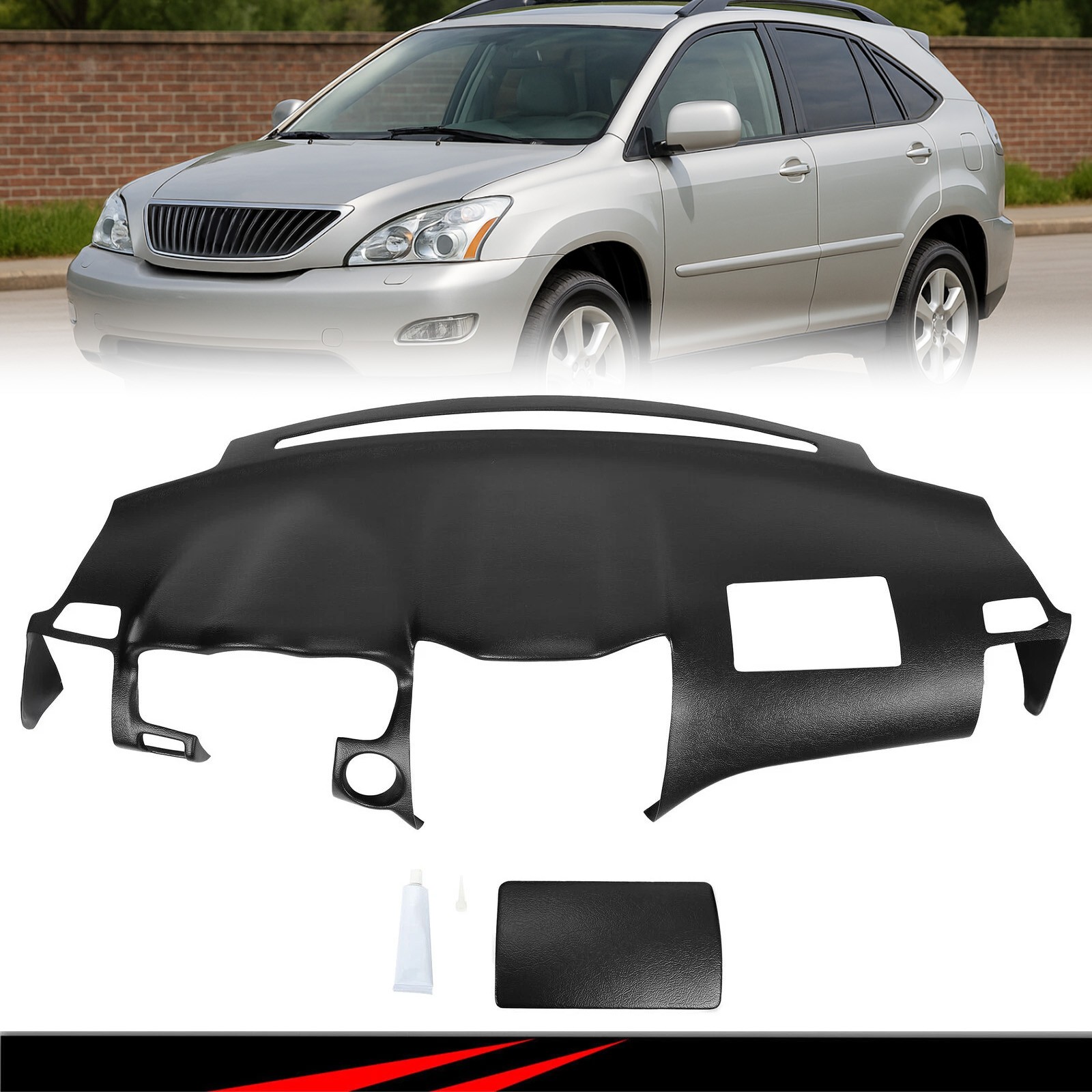 For 2004-2009 Lexus RX350 RX400H RX330 Black Dash Cover Dashboard Overlay Cap