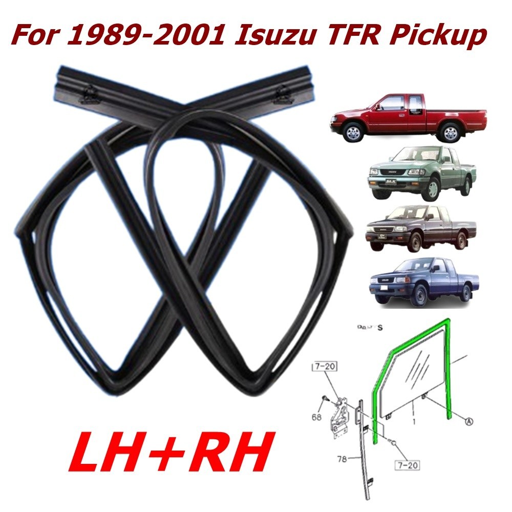 Pair Front Door Glass Run Channel Seal For 1989-2001 Isuzu TFR Pickup LH+RH Genu